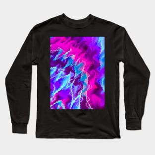 Stormy Pink Purple and Teal Long Sleeve T-Shirt